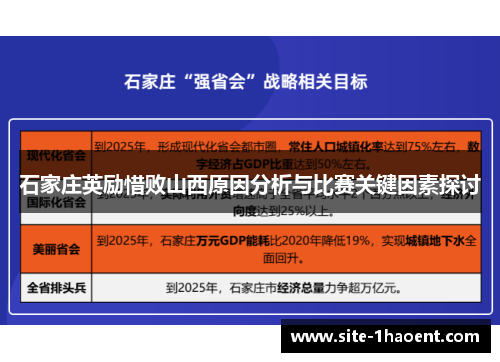 石家庄英励惜败山西原因分析与比赛关键因素探讨