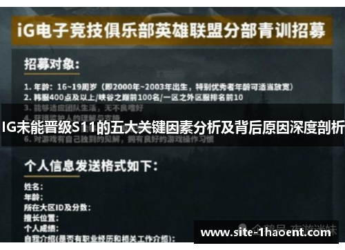 IG未能晋级S11的五大关键因素分析及背后原因深度剖析