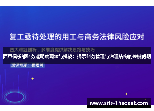 西甲俱乐部财务透明度现状与挑战:揭示财务管理与治理结构的关键问题 西甲俱乐部财务透明度现状与挑战:揭示财务管理与治理结构的关键问题